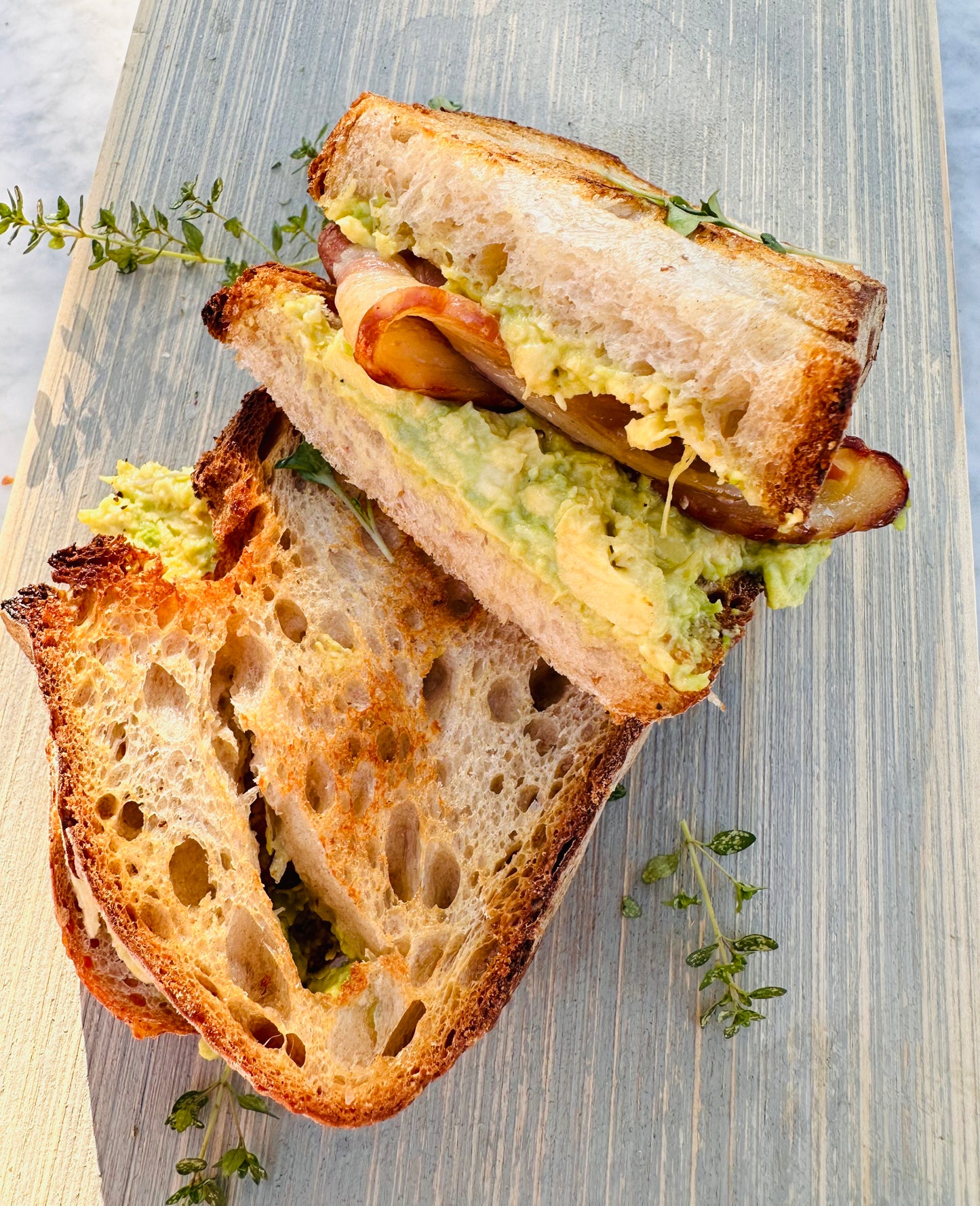Toasted - Mashed Avo & Bacon